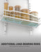White 9-Tier Over The Door Pantry Organizer, Pantry Organization And Storage, Metal Hanging Spice Rack Shelves Door, Hom