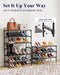 Shoe Rack - Non-Woven Shoe Rack Shelf, 27.5" Wide - 3 Tier, Black