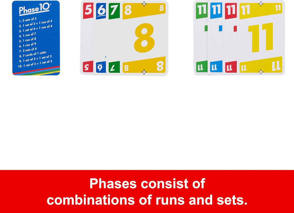 Phase 10 Card Game in Storage Tin for Ages 7+