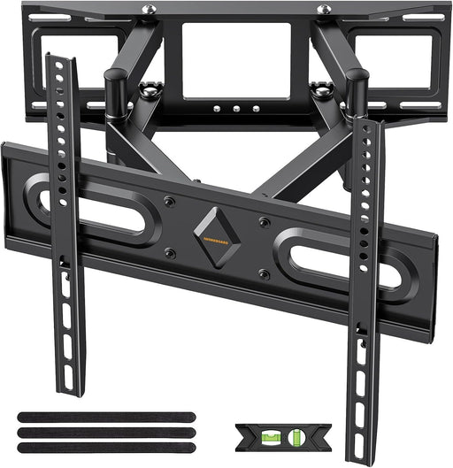50 55 65 inch Full Motion TV Wall Mount for 32-70 inch TV Bracket,Dual articulating Arms Mount, Tilt Swivel Extension Level, Max VESA 400x400mm, 16" Studs, 110 lbs,Fit Most 40 43 50+ TVs