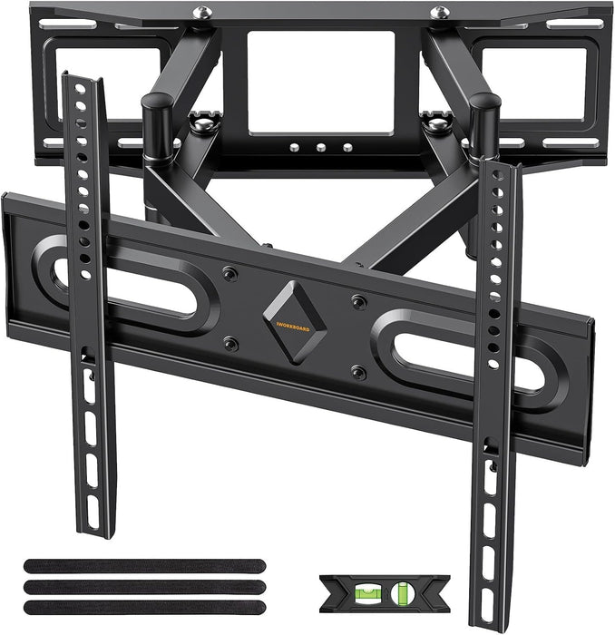 50 55 65 inch Full Motion TV Wall Mount for 32-70 inch TV Bracket,Dual articulating Arms Mount, Tilt Swivel Extension Level, Max VESA 400x400mm, 16" Studs, 110 lbs,Fit Most 40 43 50+ TVs