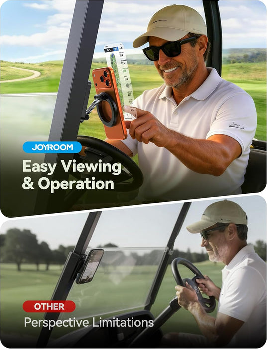 Dual-Sided Magnetic Golf Cart Phone Holder ,360° Rotatable Golf Accessories