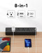 Desk Clamp Power Strip, 4 AC Outlets 4 USB Ports, Fit 1.7in Tabletop Edge