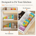 Kitchen Cabinet Organizer for Food Contanier Lid with 7 Sections