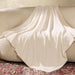 Chenille Throw Blanket for Couch, Cozy Soft Blanket Lightweight Decorative Throw for Living Room Sofa Chair, Stylish Home Decor, Ideal for Gifting, Ivory 50"x60"