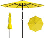 9FT Outdoor Patio Umbrella with Tilt and Crank, Yellow