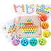 Wooden Color-Sorting Peg Board Toy