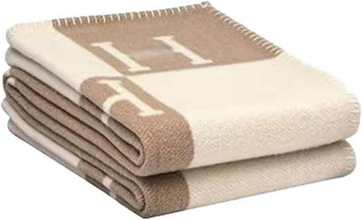 h Blanket Soft Throw Blanket Faux Fleece Wool Plaid Warm Shawl Thick Knitted Plush Cozy Comfy for Women Throw Blanket for Sofa Couch Bed Queen King Size 55x66 in (Khaki)