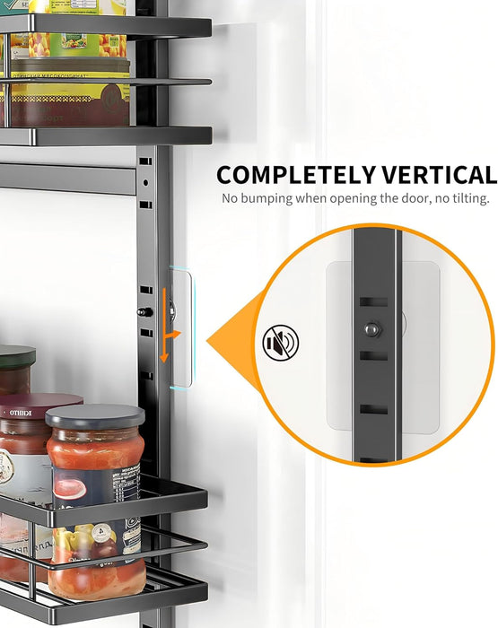 9-Tier Over The Door Pantry Organizer, Pantry Organization and Storage, Black Hanging Basket Wall Spice Rack Seasoning S