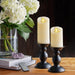 Flameless LED Battery Operated Ivory Pillar Candle, Flickering Realistic Moving Flame, 3" x 4.5" Luminous Real Wax Indoor Home Decor Pack of 1