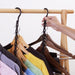 6 Pack-Closet-Organizers-and-Storage, Space-Saving-Hangers Black