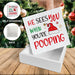 Christmas Bathroom Decorations, Funny Christmas Wood Sign Decor 5x5 Inches