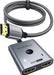 HDMI Switch 2 in 1 Out 4K@60Hz, [with 3.3ft Fixed Braided HDMI Cable, Aluminum Case, 2K@144Hz, HDCP 2.2] Bidirectional 2x1 Switcher Splitter Compatible for PS5/4, Xbox, Roku, FireStick, Switch