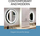 Circular LED Vanity Mirror - Front Lit Rounded Mirror for Bedroom, Bathroom or Shower - anti Fog & Wall-Mounted - Modern Home Decor - 44" Wide X 44" Tall