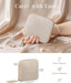 Travel Jewelry Case Organizer, Small Soft Jewellery Pouch -Oatmeal
