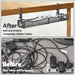 Cable Management, 25.3'' Under Desk Cable Management Tray No Drill