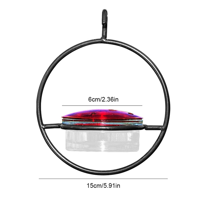 Hanging Hummingbird Feeder Circular Pet Bird Water Drinker Ant Bee Proof for Outdoor Courtyard Patio Garden Yard Window Decor