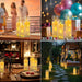24 Pcs LED Flameless Candles with Remote, 3D Flickering Flame & LED String Lights, Acrylic Clear Cylinder, Timer Function, Romantic Ambience for Home Decor, Party, Wedding (Ivory).