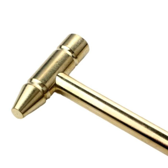 New 6 in 1 Micro Mini Multifunction Multi Brass Hammer 3 Kinds Screwdriver Bits Pocket DIY Tools Small round Hammer 5 in 1