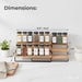 Tiered Spice Rack Organizer – Wood & Metal Countertop & Cabinet Spice Stand, Strong & Sturdy 3-Tier Shelf for Kitchen, Pantry, Seasoning Bottles – Minimal Scandinavian Design - Wood Brown