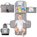 Portable Diaper Changing Pad with Wipes Pocket, Classic Grey