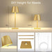 4 Pack Gold Rechargeable Led Cordless Table Lamps,Cordless Lamp with 6000mAh Battery Operated,Wireless Lamp for Restaura