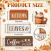 4 Pcs Fall Tiered Tray Decor, Wooden Fall Decorations for Home