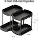 2 Packs Under Sink Pull-Out Storage Organizers, 12.8 Inches, Black
