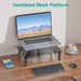 Dual Monitor Stand for Desk, Adjustable Laptop Riser, up to 44 lbs