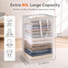 80L Large Laundry Baskets, Laundry Hampers Bags, 2 Pack, Grey