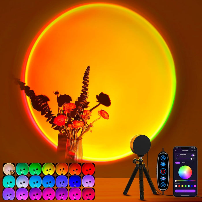 Sunset Lamp Projector Multicolor Changing LED Projection Lamps