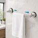 Adjustable Suction Cup Towel Bar, 11.3-22.17 Inch Brushed Nickel