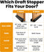 Under Door Draft Stopper for Bottom of Doors, 1 Sided