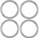 17" ABS Plastic Beauty Trim Rings - 1.5" Deep, Chrome, 4-Pack
