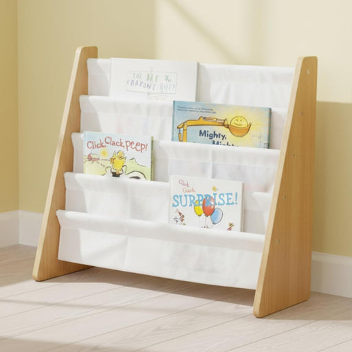 Kids Bookshelf, Montessori Front Facing Toddler Bookcase 4 Tier