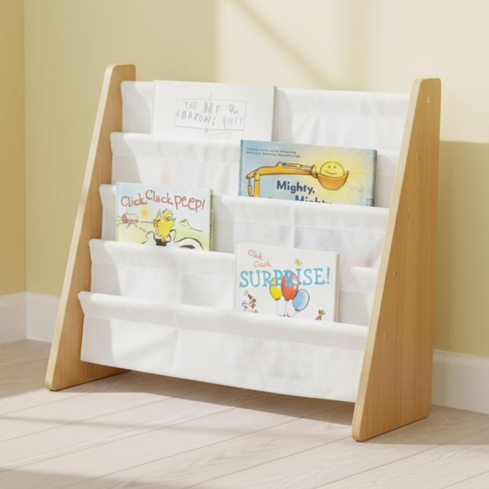 Kids Bookshelf, Montessori Front Facing Toddler Bookcase 4 Tier