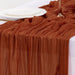 Fall Table Runner Terracotta Cheesecloth Boho Wedding Thanksgiving Decor