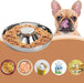 2 Pack Stainless Steel Puppy Bowls, Pet Slow Feeder Bowls, Non-Skid Dog Food and Water Bowl, Feeding Weaning for Small M