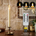 Flameless Taper Candles LED Battery Operated Remote Timer Ivory