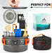 17pcs Camping Cookware Mess Kit,for Camping,Backpacking,Picnic