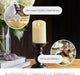 Flameless LED Battery Operated Ivory Pillar Candle, Flickering Realistic Moving Flame, 3" x 4.5" Luminous Real Wax Indoor Home Decor Pack of 1