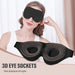 Sleep Mask for Side Sleeper, Light Blocking Zero Pressure Blindfold