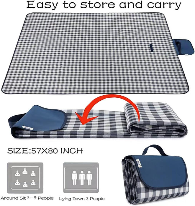 Outdoor Picnic Blankets, Extra Large Beach Blanket, Foldable Lightweight Waterproof Sand Mat, Picnic Blanket 80" x 60" f