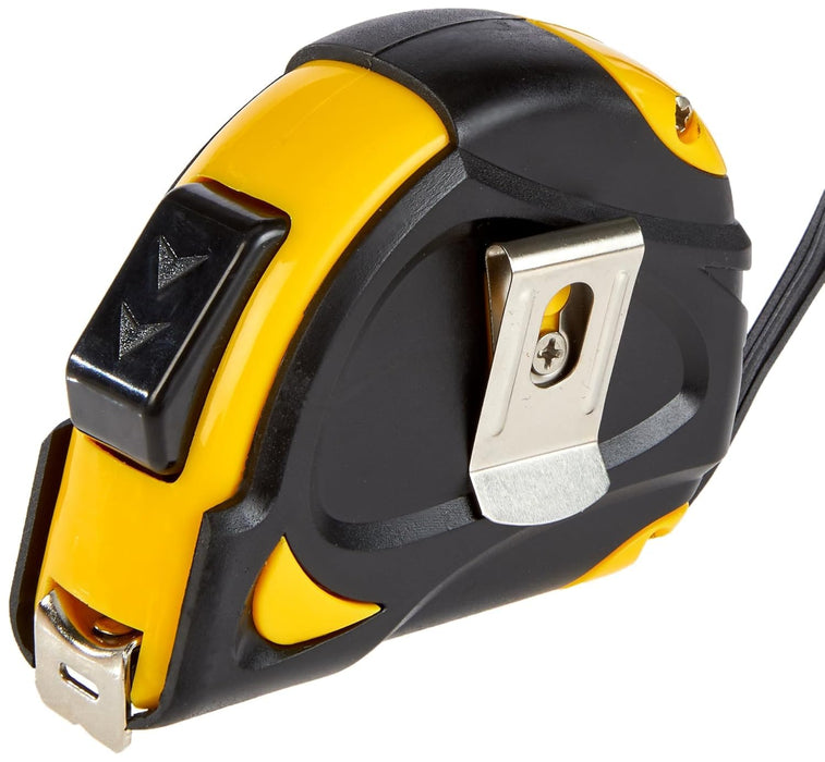 Self-Locking Tape Measure with Belt Clip, 16-Feet (5-Meters), Inch/Metric Scale, MID Accuracy, Black, Yellow