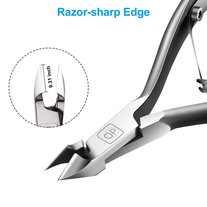Cuticle Trimmer 3/4 Jaw Extremely Sharp Cuticle Nippers Scissors Stainless Steel Clippers Cutter Remover Pedicure Manicu