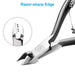 Cuticle Trimmer 3/4 Jaw Extremely Sharp Cuticle Nippers Scissors Stainless Steel Clippers Cutter Remover Pedicure Manicu