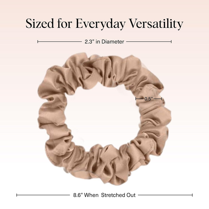 Ultra-Petite Satin Scrunchies for Women - Eucalyptus, 6pcs