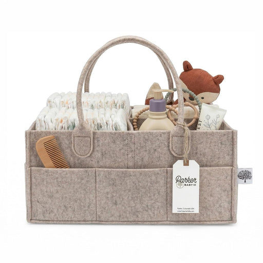 Felt Diaper Caddy Organizer - Large, Oatmeal