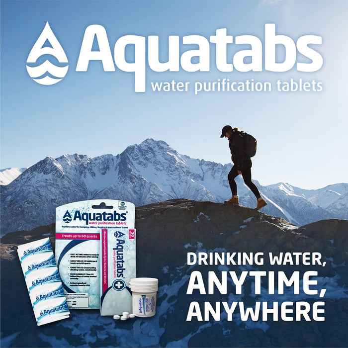 49mg Water Purification Tablets, 100 Pack, Hiking & Camping