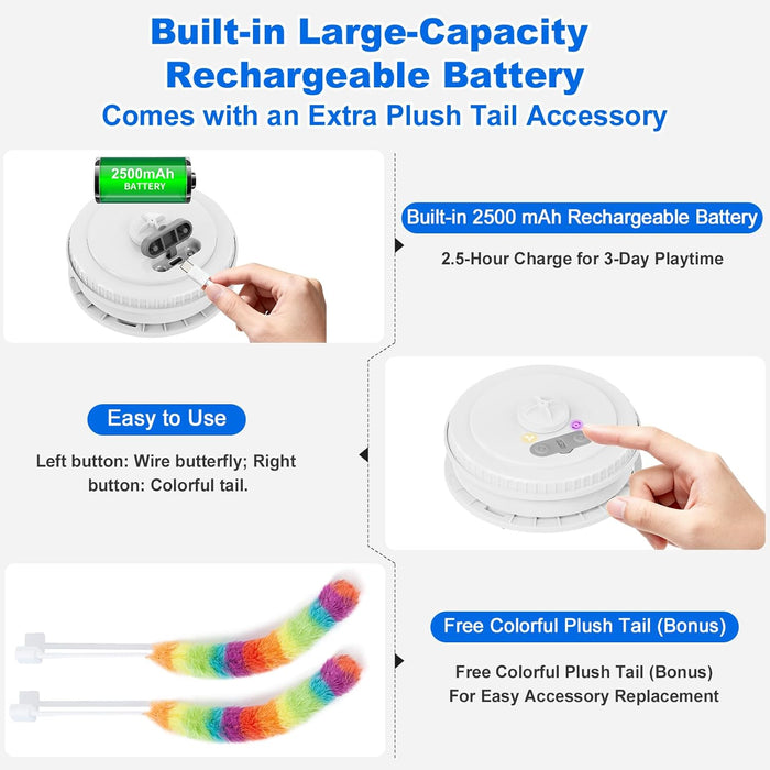 Interactive Cat Toys for Indoor Cats,Automatic Kitten Tunnel Toy